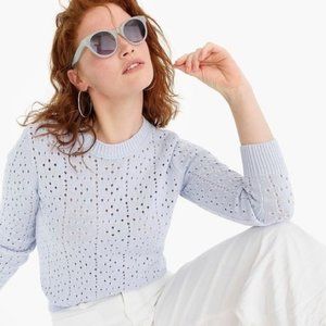 NWT J.Crew Point Sur Allover Pointelle Sweater